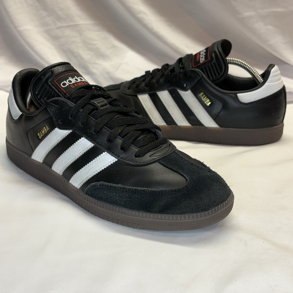 Adidas Samba Classic Shoes Mens Size US 10 EU 44 Black Gum Sole Sneakers